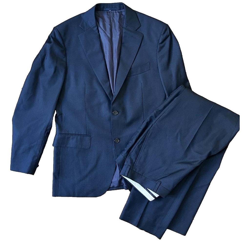 Suitsupply Vitale Barberis Sienna Pure Wool Super 110s Pinstripe‎ Suit 40R/38W